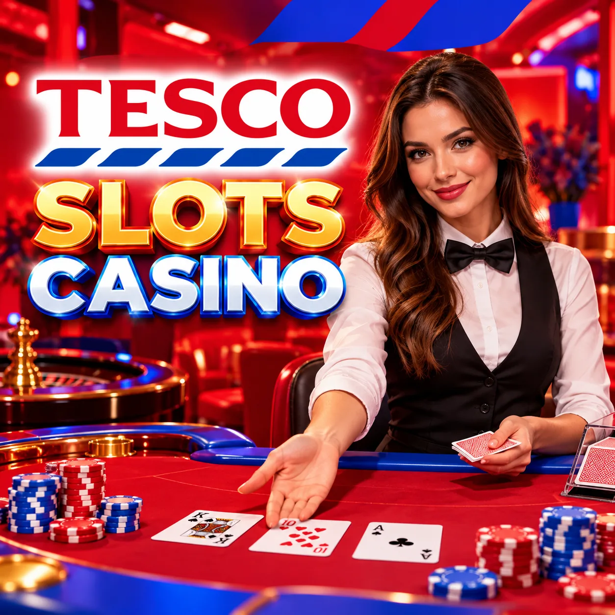 Live dealer table streamed at Tesco Slots Casino